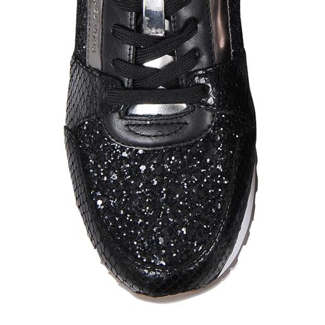 michael kors black glitter tennis shoes|Michael Kors white sneakers sale.